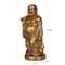 CosmoLiving by Cosmopolitan 23" Bronze Colored Polystone Meditating Buddha Sculpture